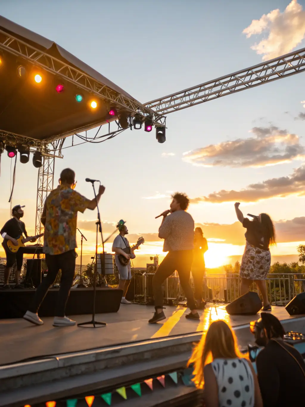 A diverse audience enjoying a live music performance at a DE CONCERT-supported festival, highlighting the organization's impact on community engagement.