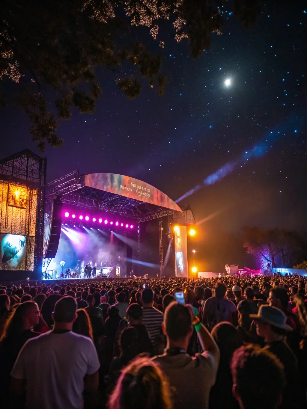 A dynamic image of a diverse audience enjoying a performance at one of the festivals supported by DE CONCERT, highlighting the organization's impact on cultural access.
